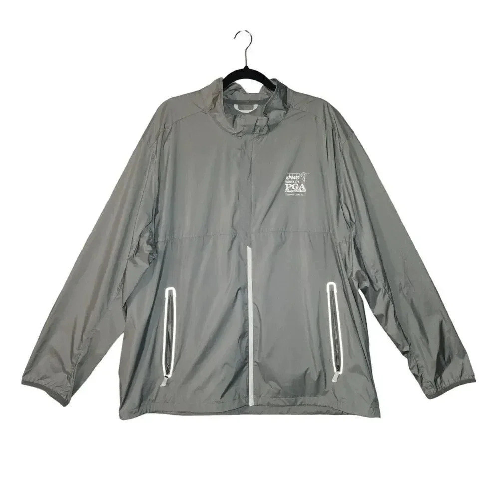 New $125 Polo Ralph Lauren Jacket Women Size 3XL Gray Hooded PGA Championship